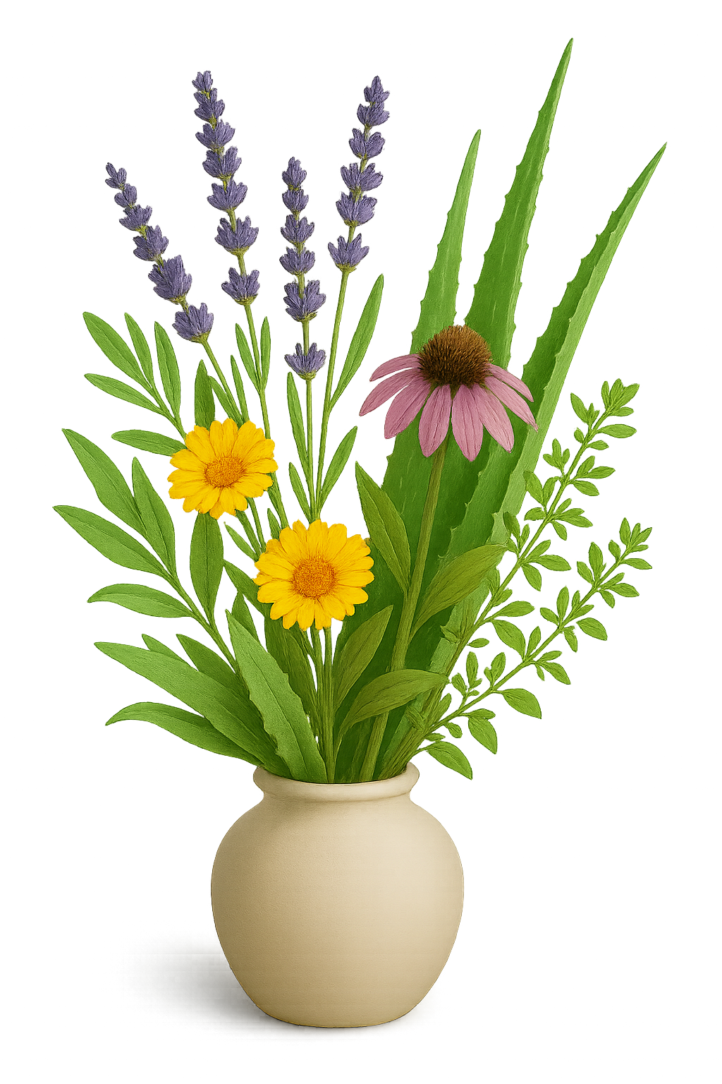 Calming plant illustration symbolizing growth and balance