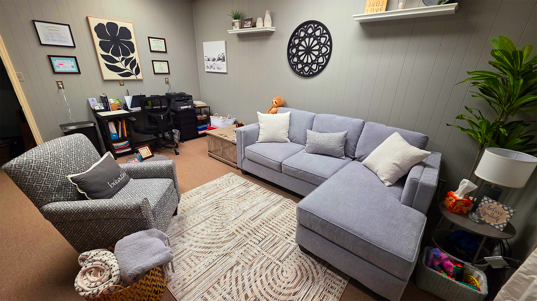 Main room for therapy office